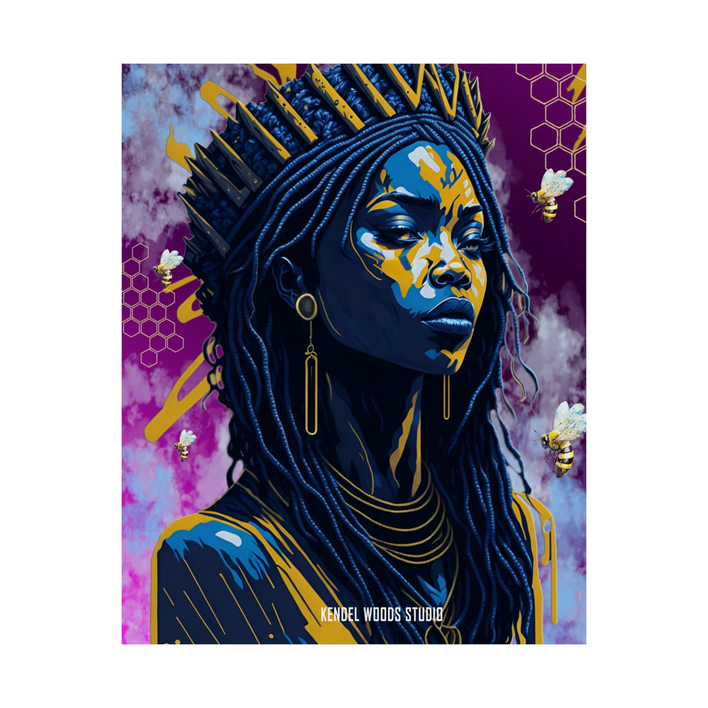 New Type Violet Matte Vertical Posters