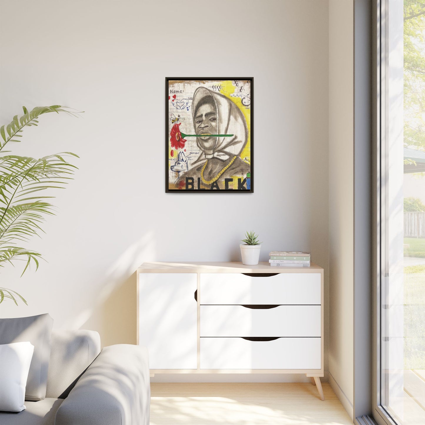 Gold In My Mouth -Framed Matte Canvas Art