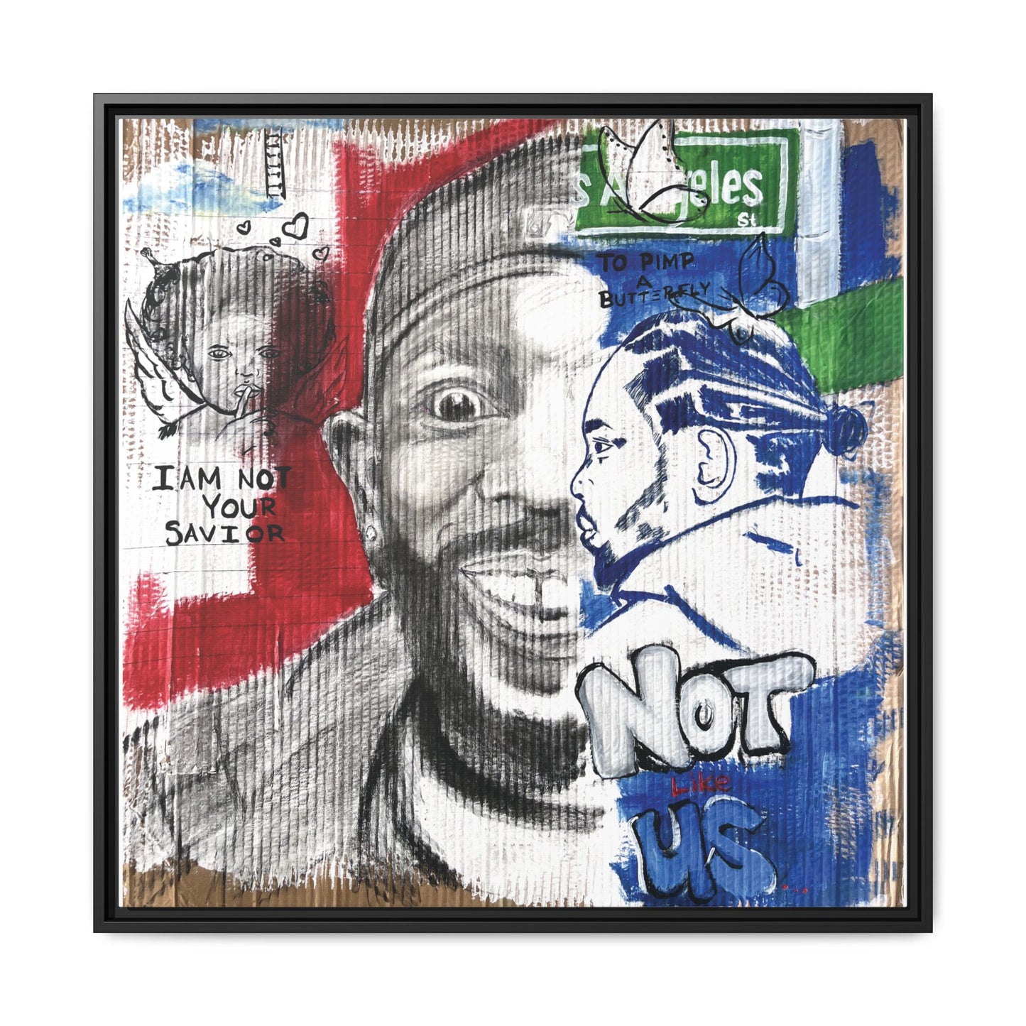 Kendrick Sketch #01- Framed Canvas Art Print