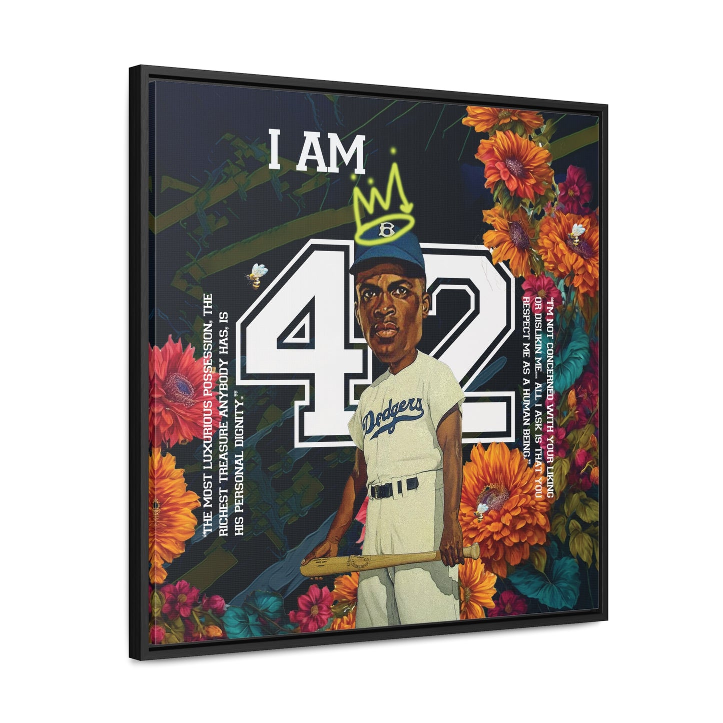 'I AM 42' Framed Canvas Wrap
