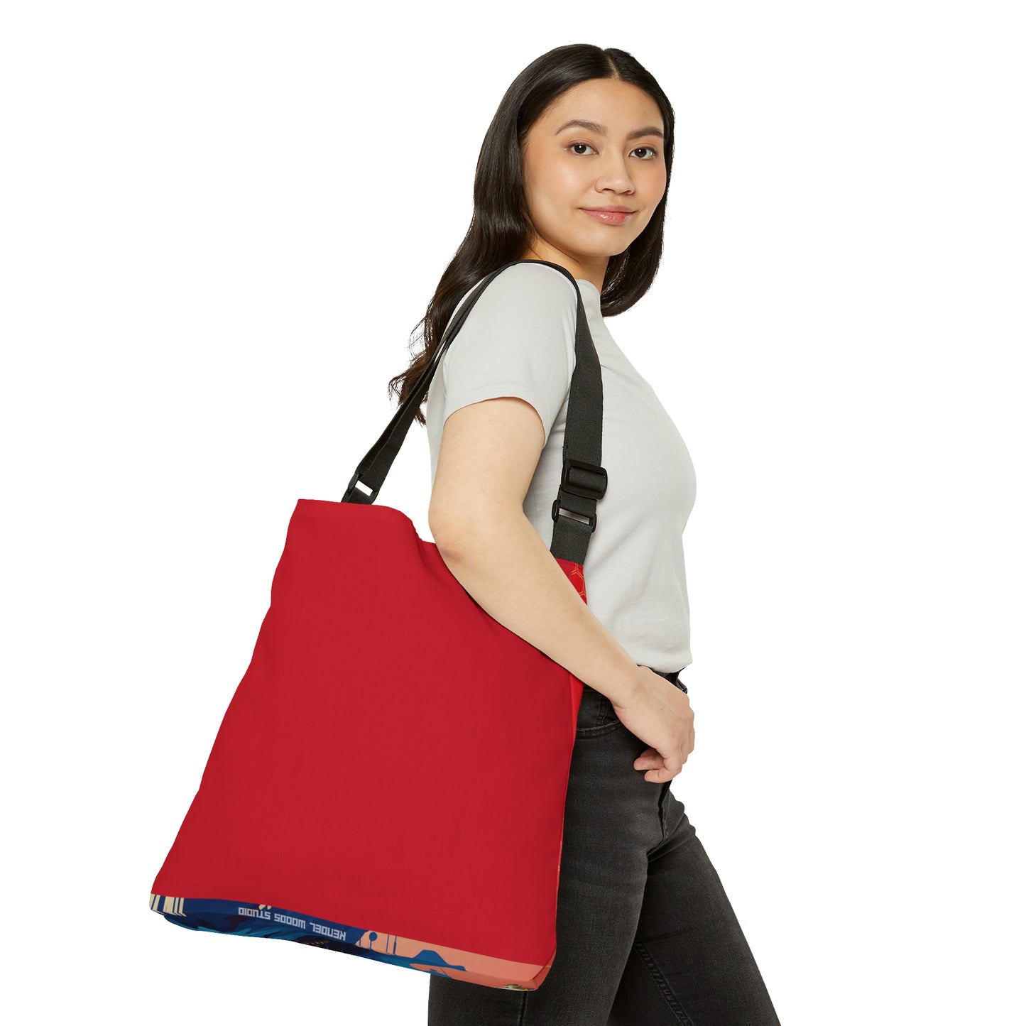New Type Red Adjustable Tote Bag (AOP)