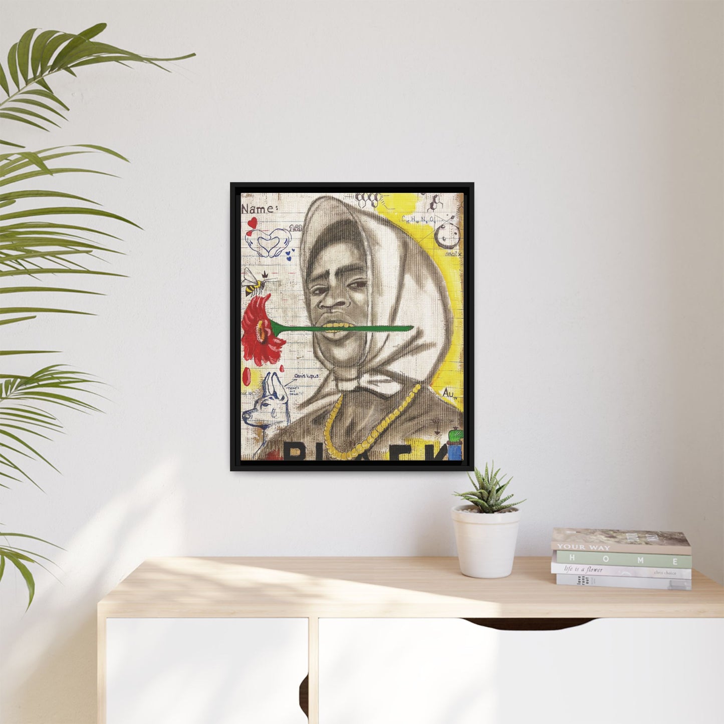 Gold In My Mouth -Framed Matte Canvas Art
