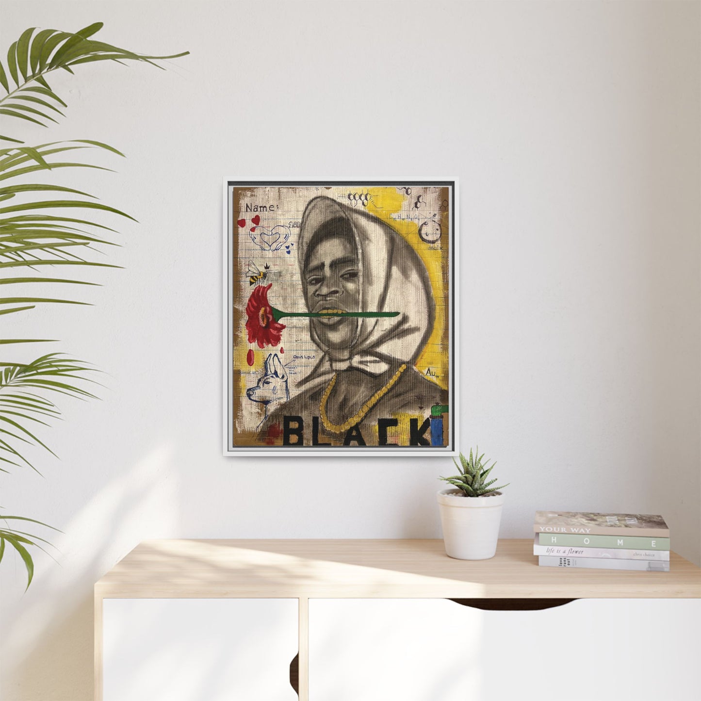 Gold In My Mouth -Framed Matte Canvas Art
