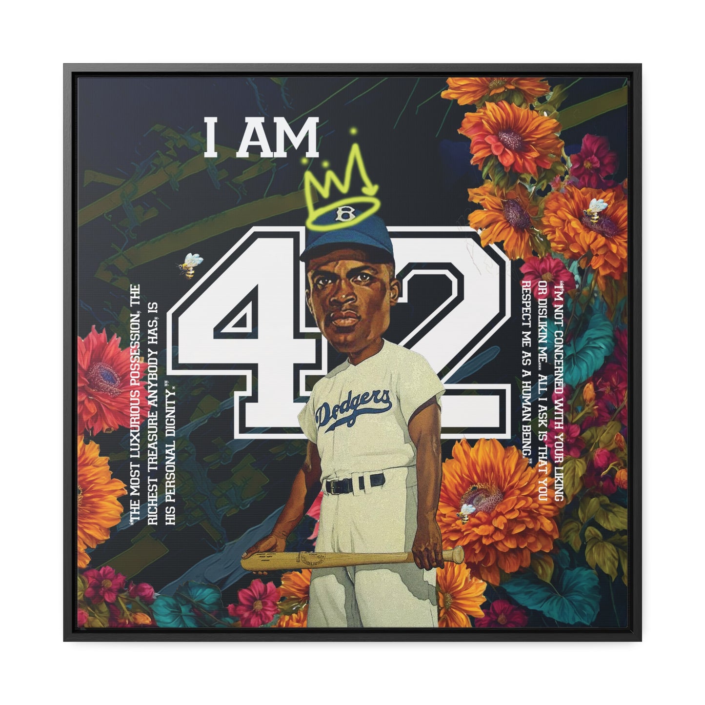 'I AM 42' Framed Canvas Wrap