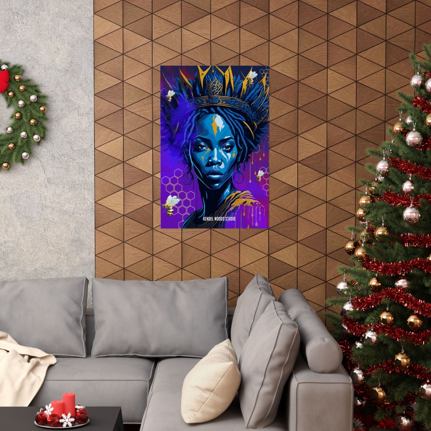 New Type Indigo Matte Vertical Posters