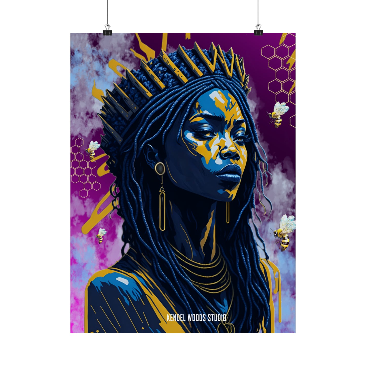 New Type Violet Matte Vertical Posters