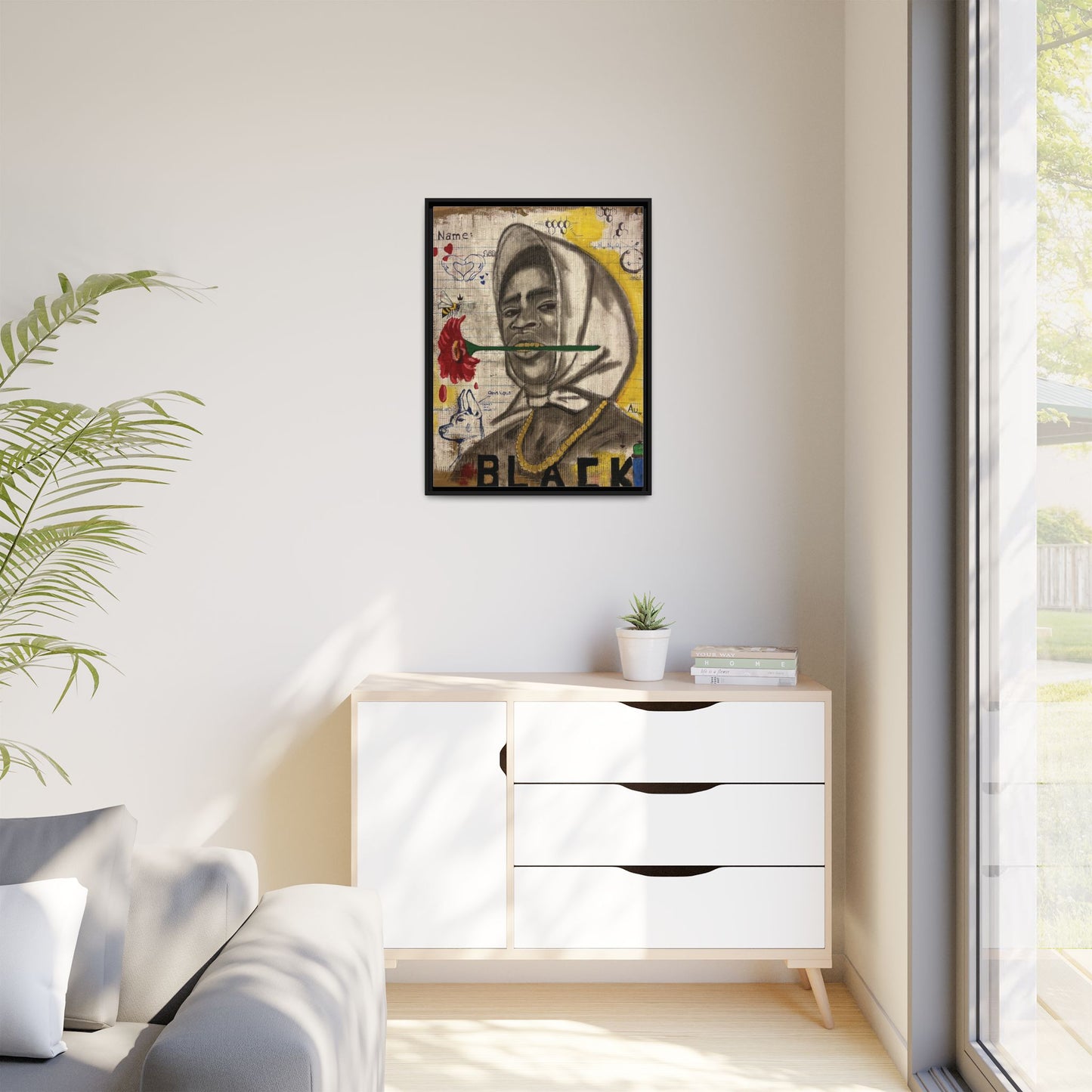 Gold In My Mouth -Framed Matte Canvas Art