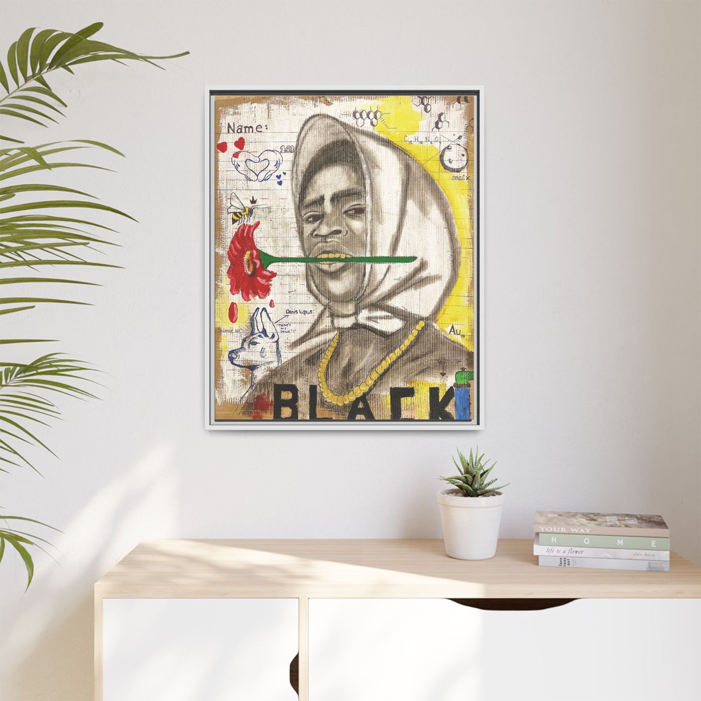 Gold In My Mouth -Framed Matte Canvas Art