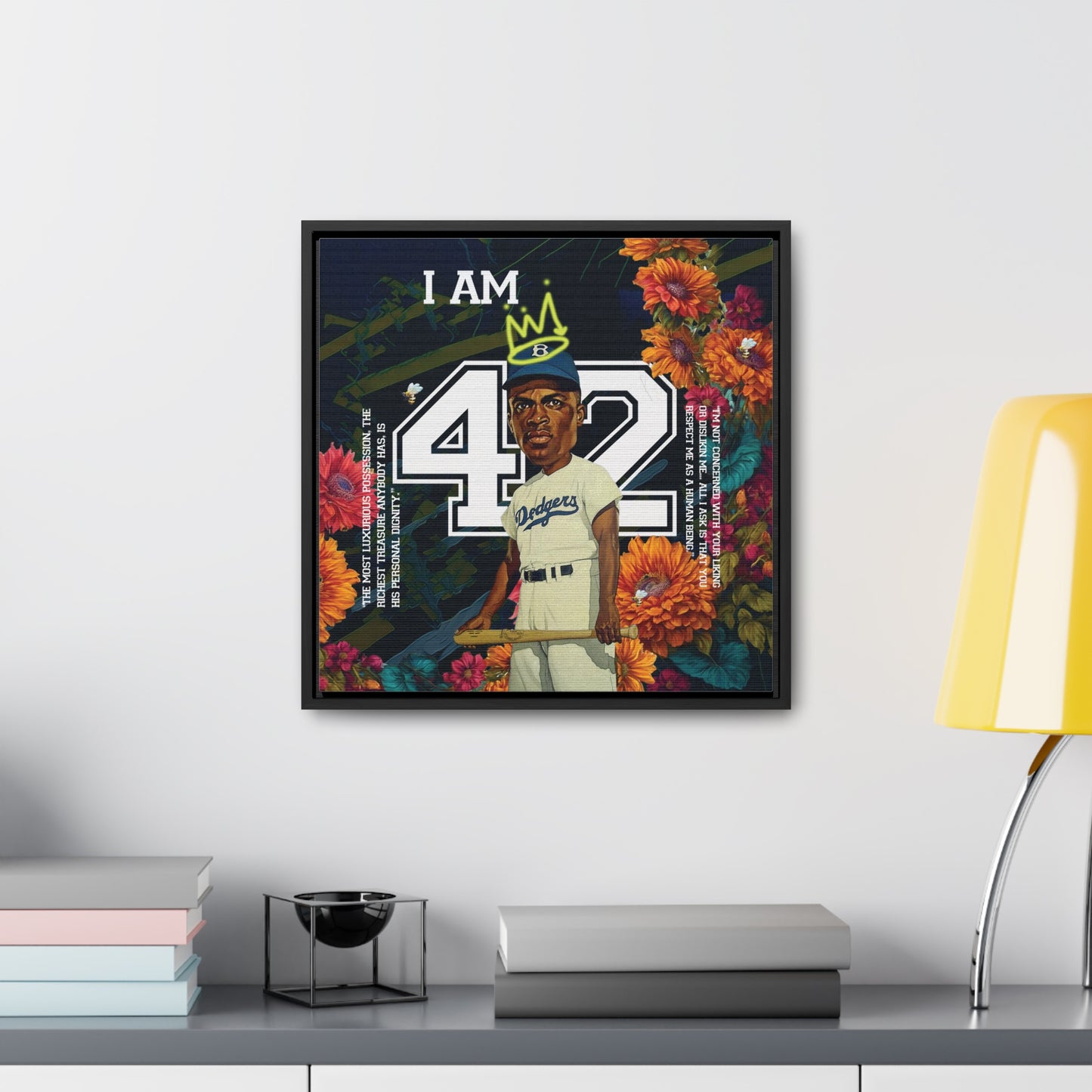 'I AM 42' Framed Canvas Wrap