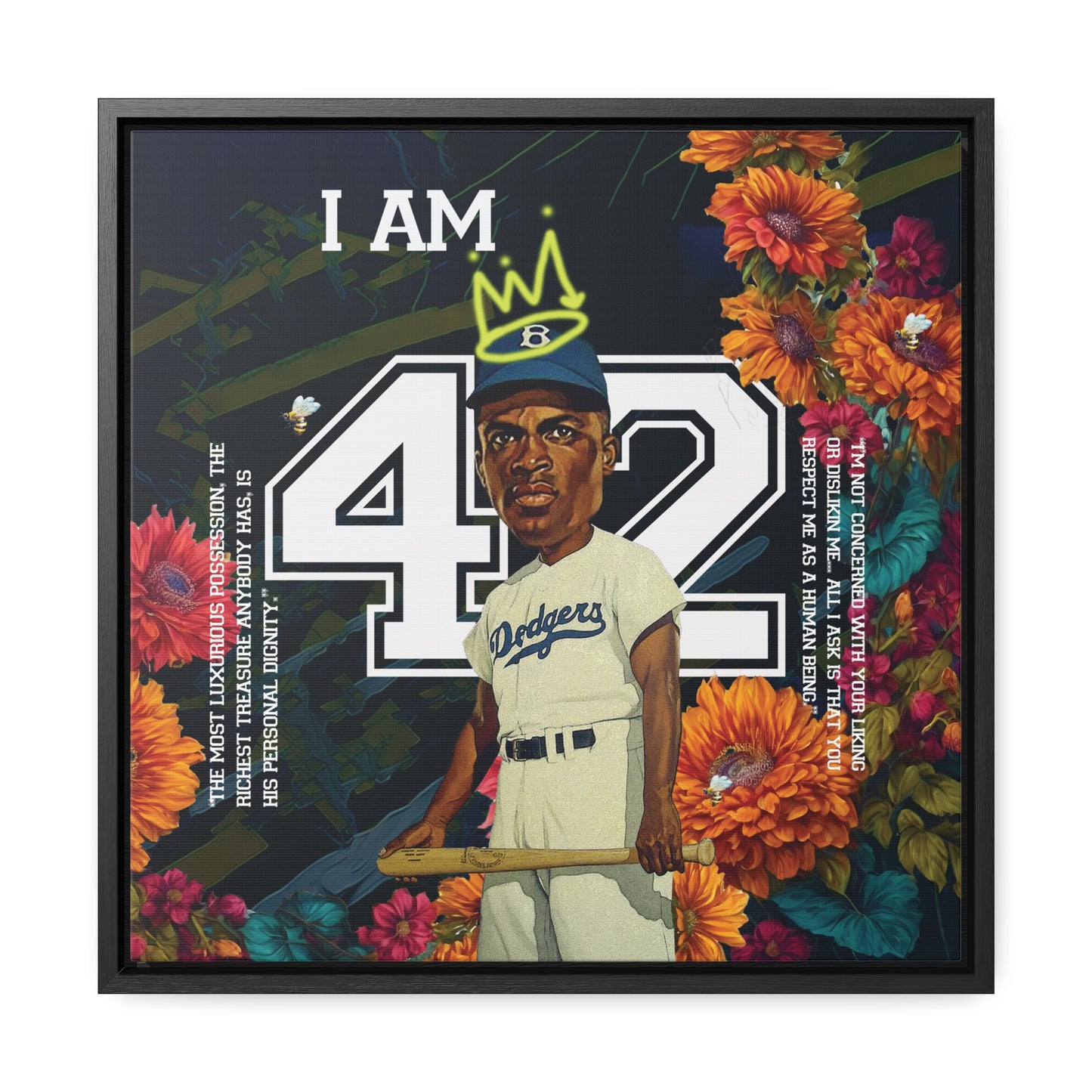 'I AM 42' Framed Canvas Wrap