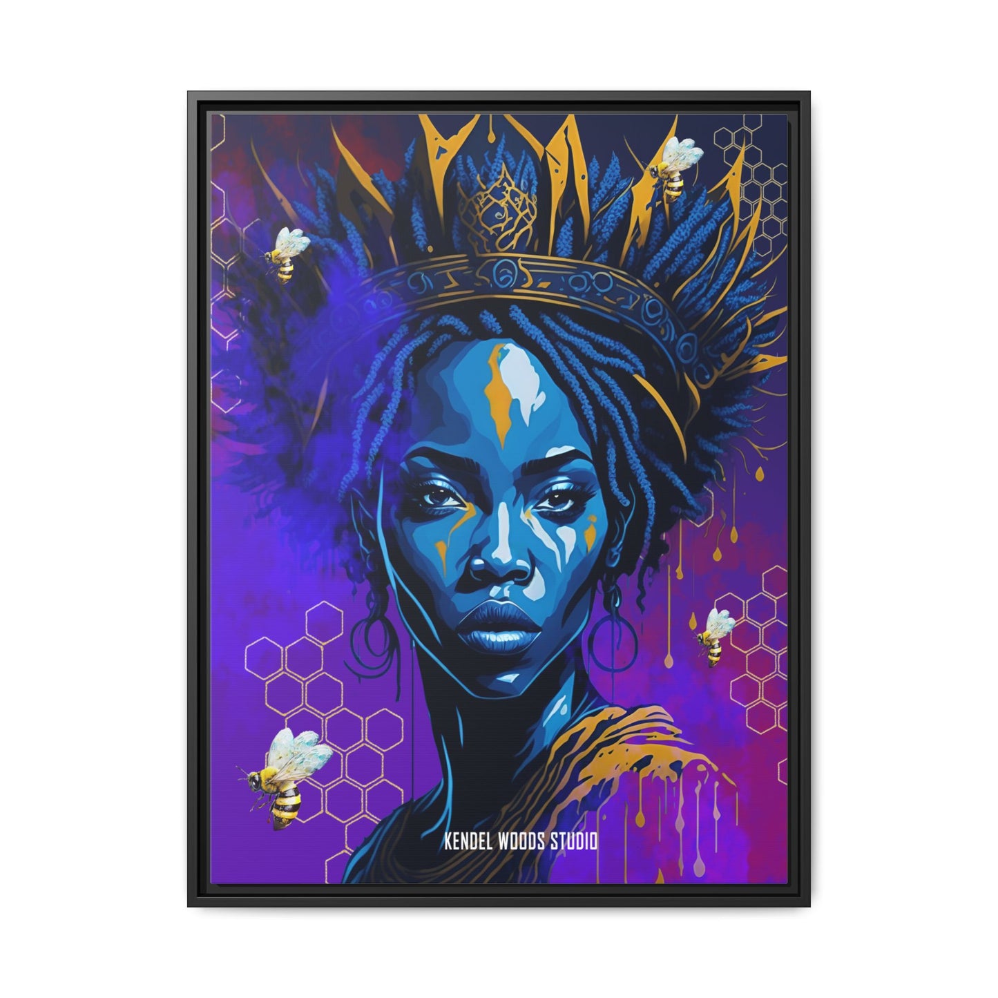 New Type Indigo Canvas Gallery Wraps
