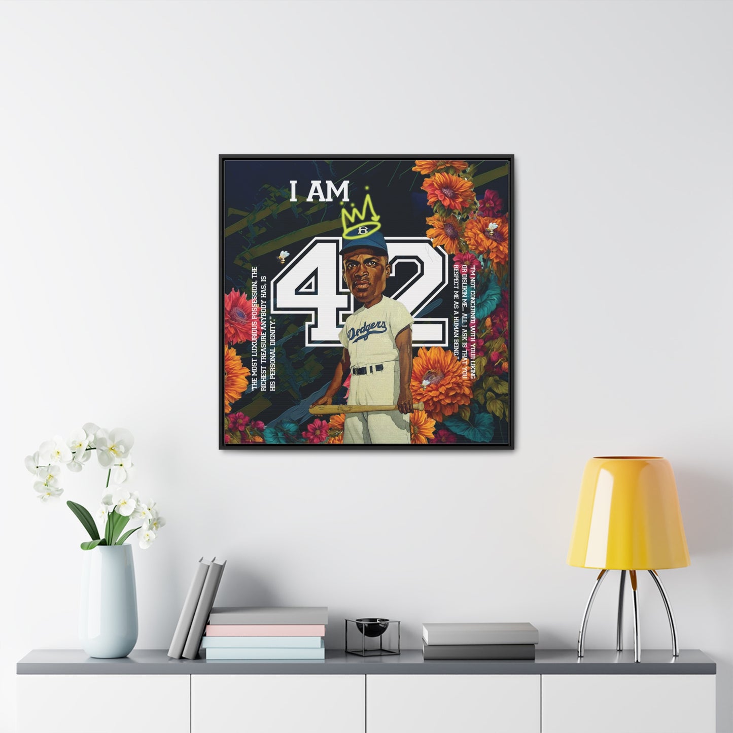 'I AM 42' Framed Canvas Wrap