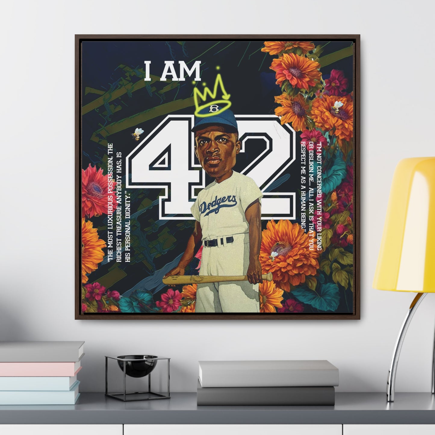 'I AM 42' Framed Canvas Wrap