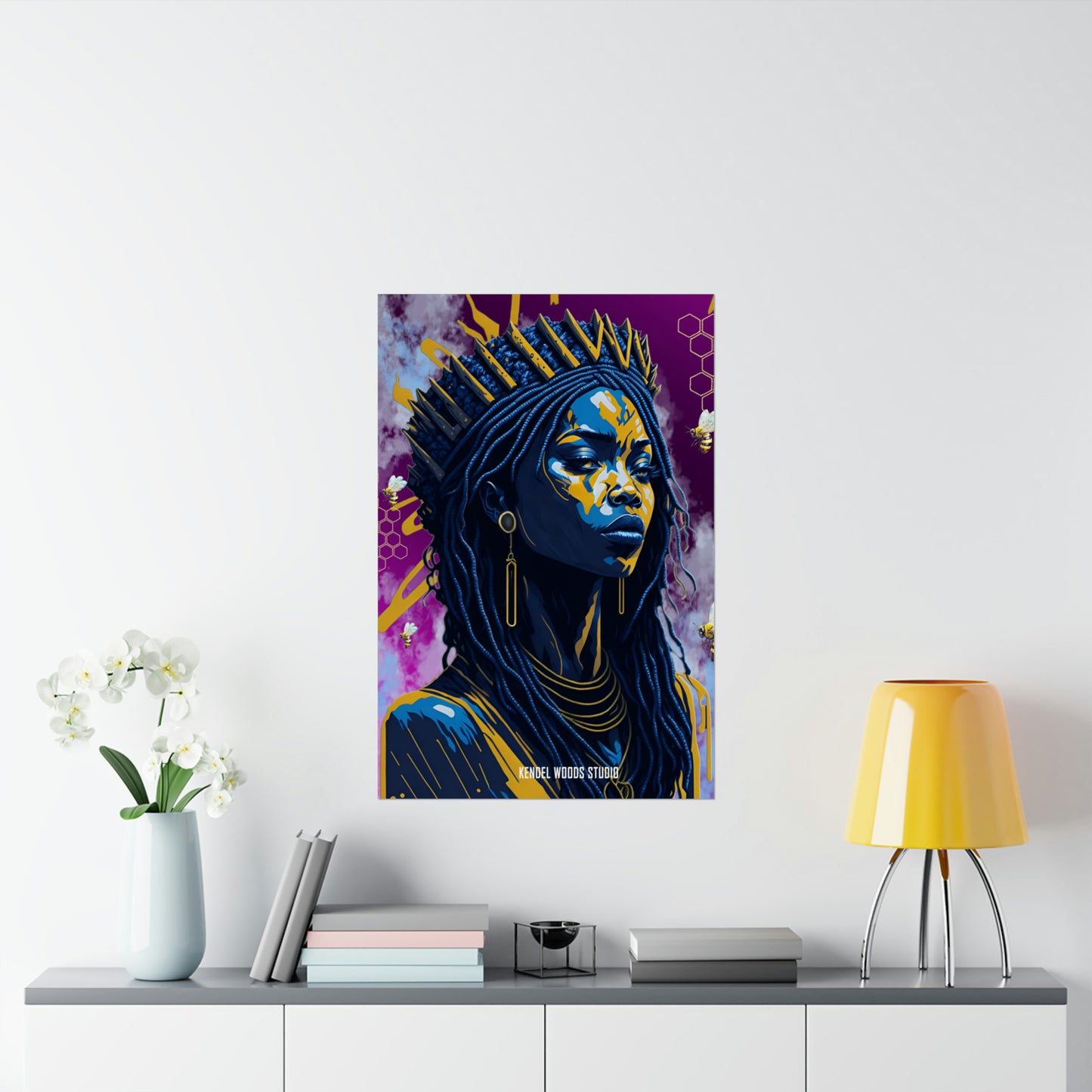 New Type Violet Matte Vertical Posters