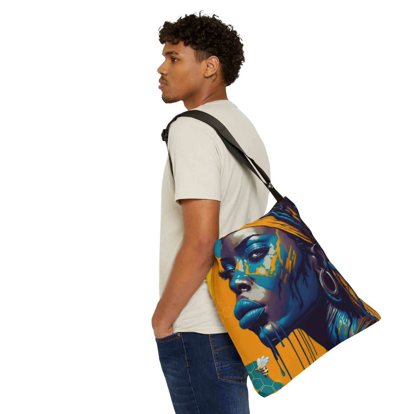 New Type Yellow Adjustable Tote Bag (AOP)