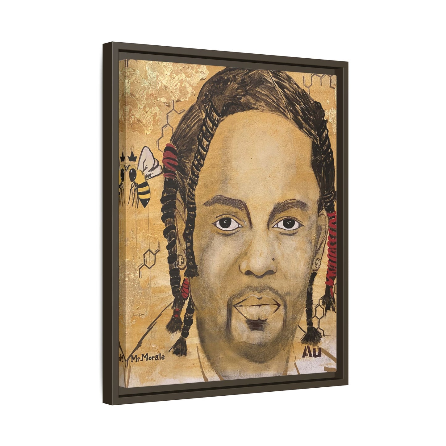 Mr. Morale- Gold "Au" Series Framed Matte Canvas Art