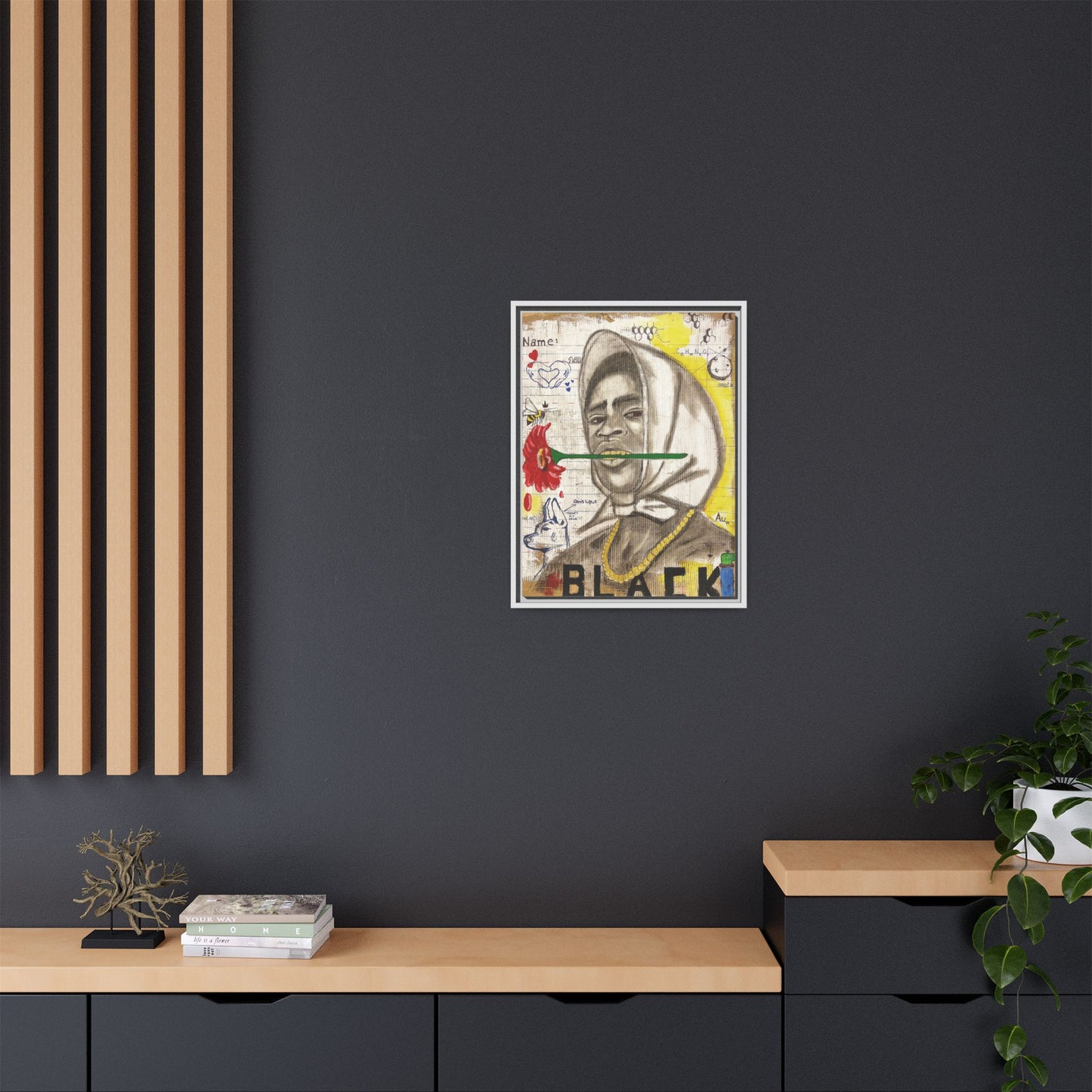 Gold In My Mouth -Framed Matte Canvas Art