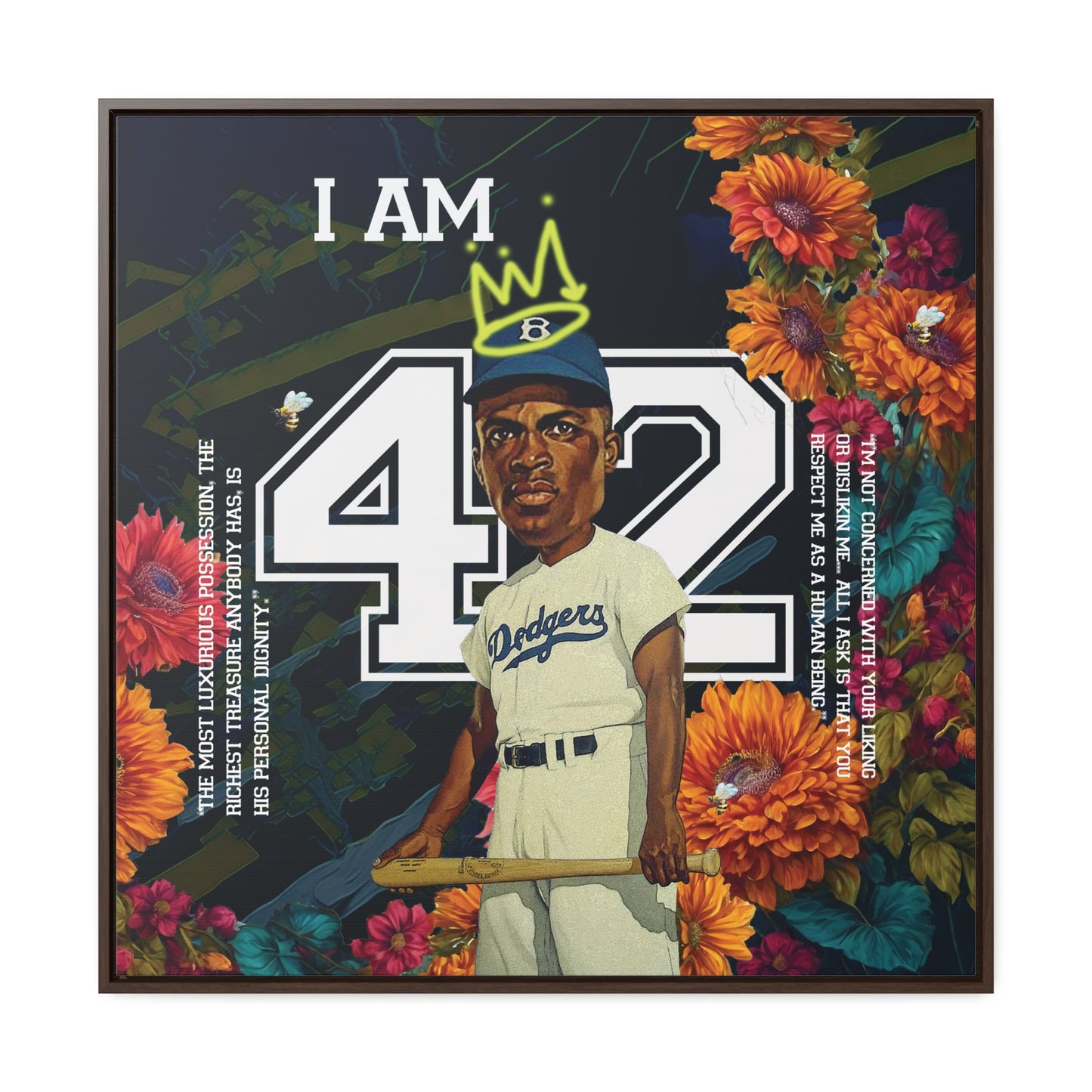 'I AM 42' Framed Canvas Wrap
