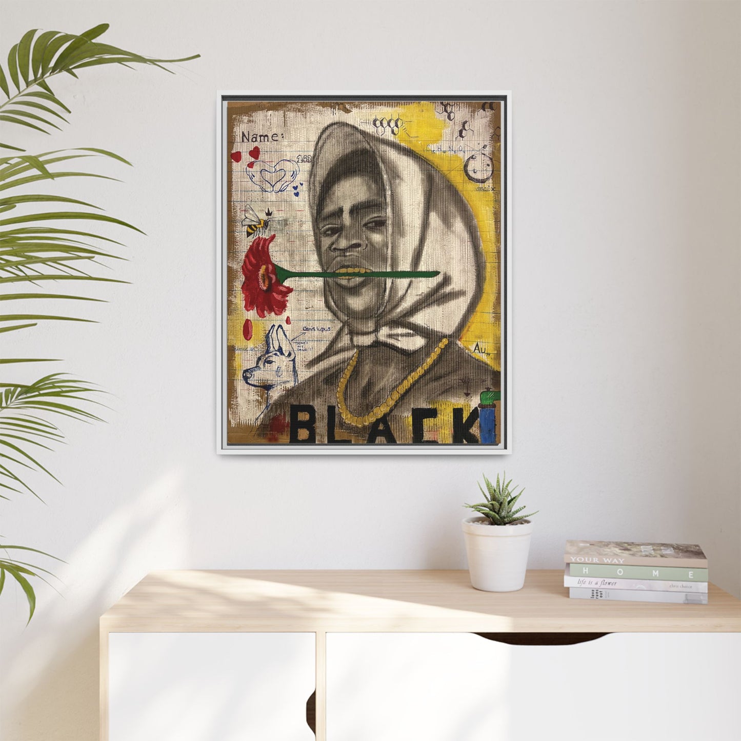 Gold In My Mouth -Framed Matte Canvas Art
