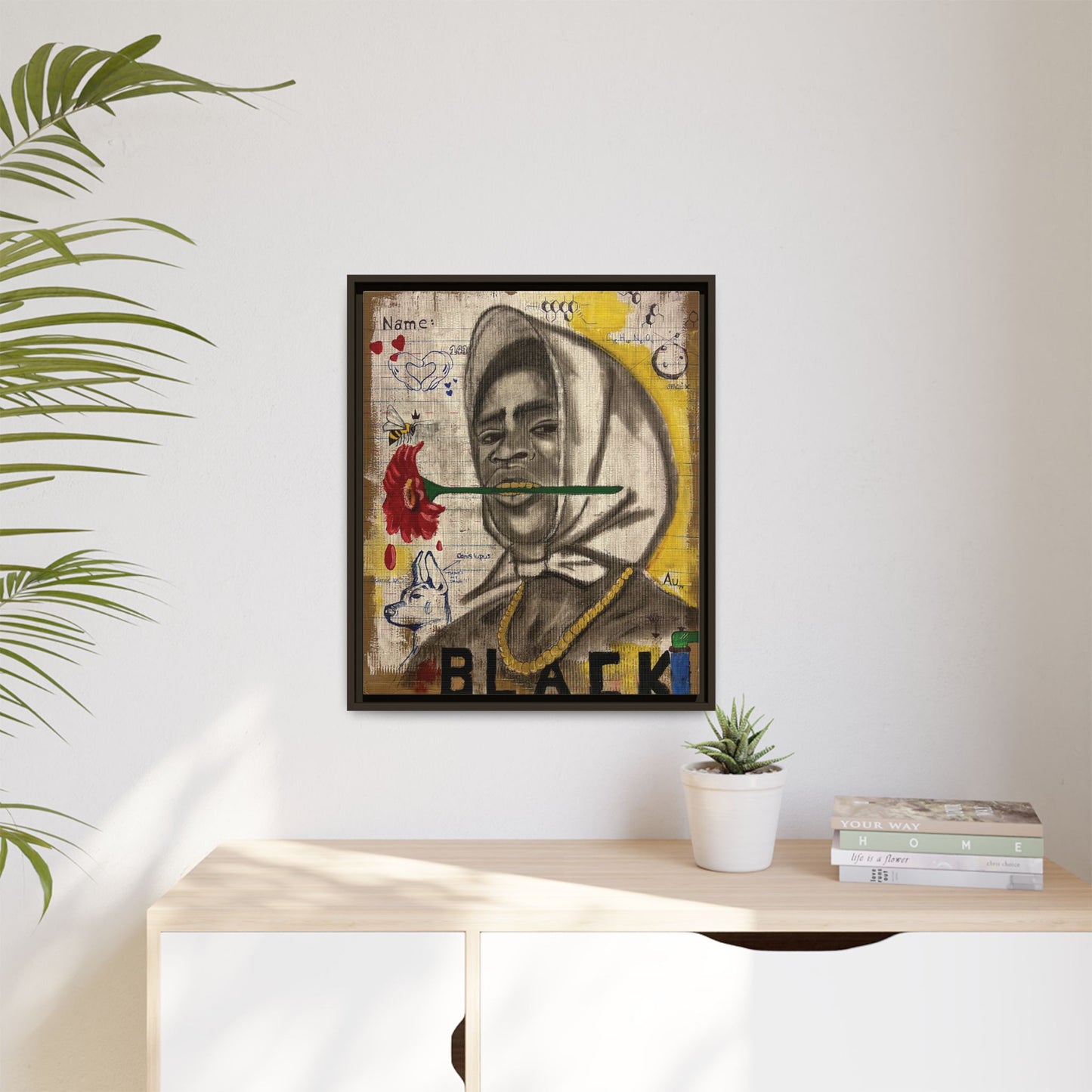 Gold In My Mouth -Framed Matte Canvas Art