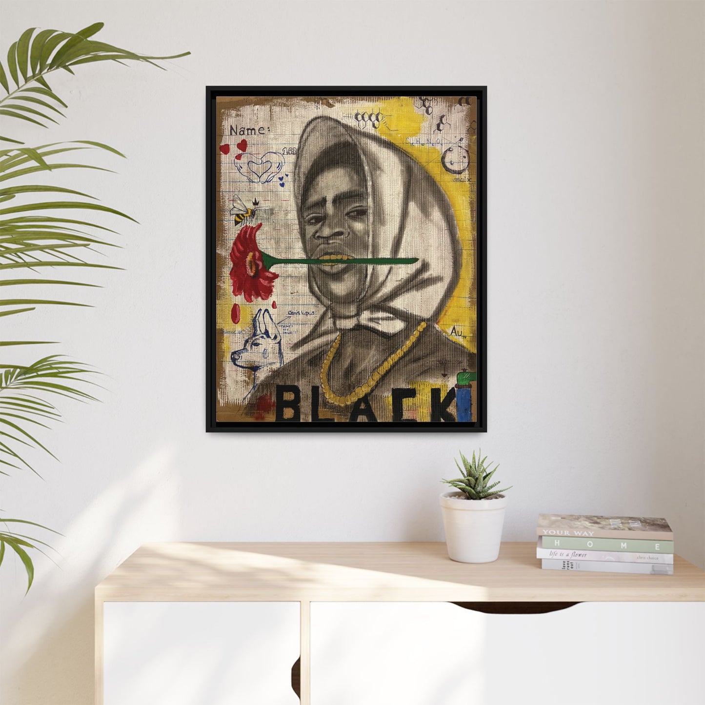 Gold In My Mouth -Framed Matte Canvas Art