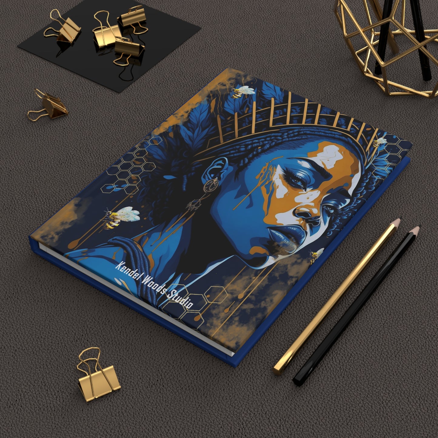 New Type Blue Hardcover Journal Matte