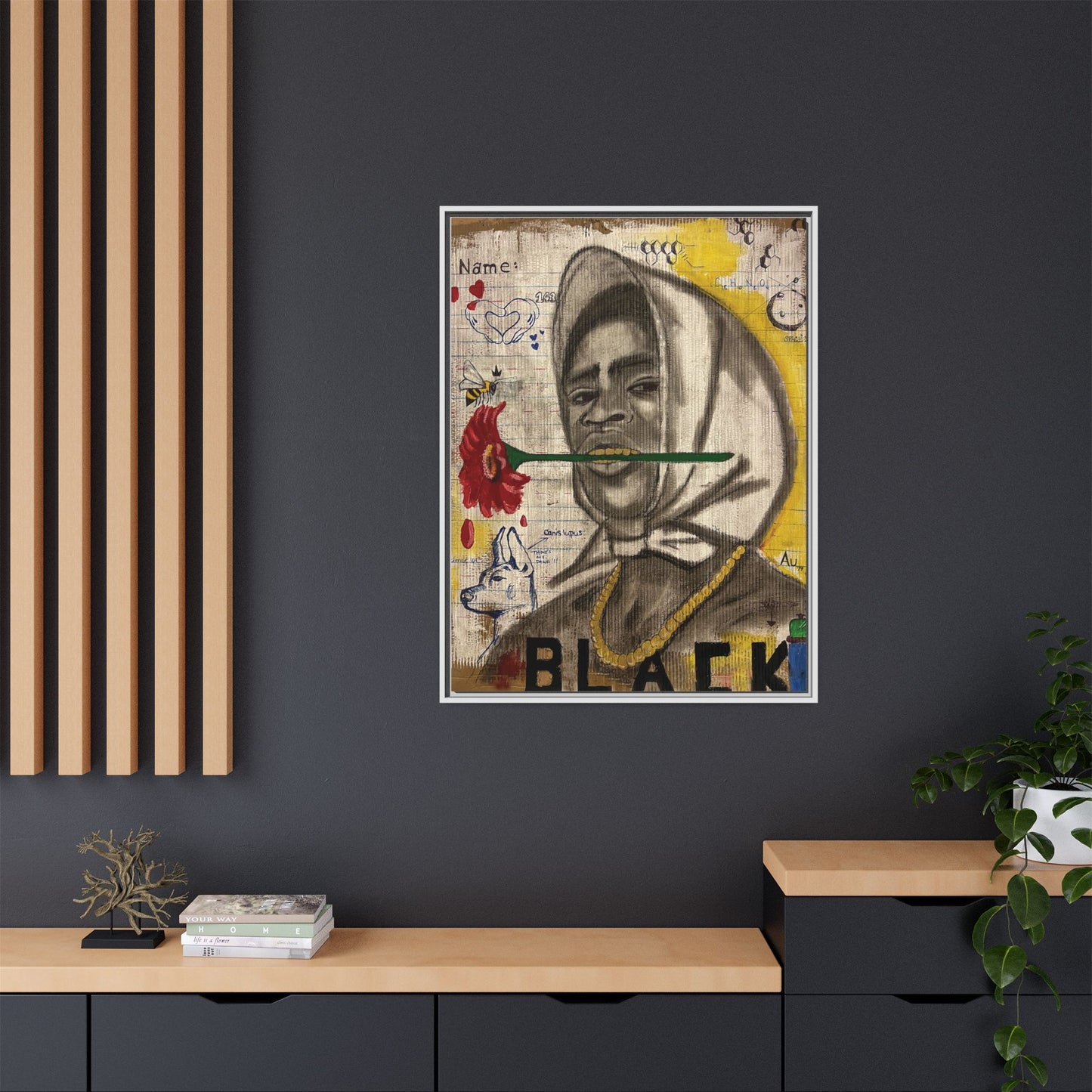 Gold In My Mouth -Framed Matte Canvas Art