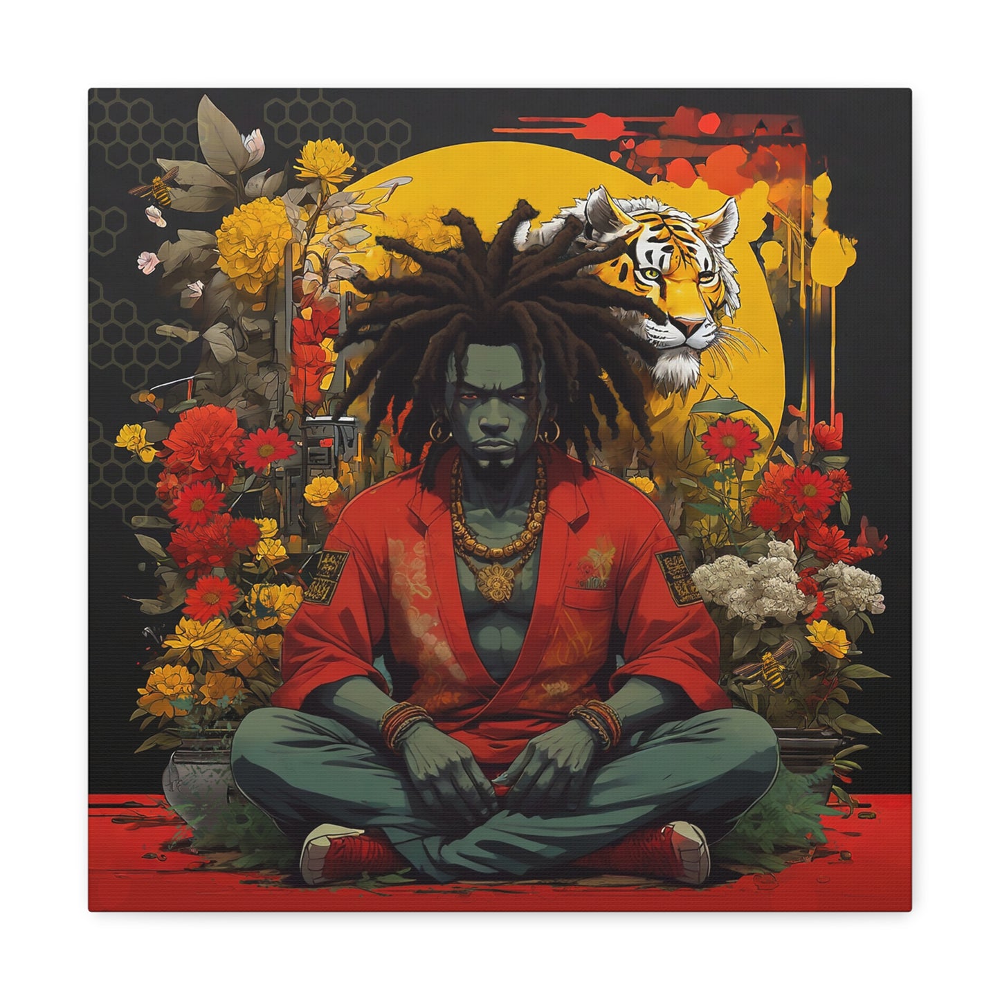 AfroBotRai " Meditation" Canvas Gallery Wraps