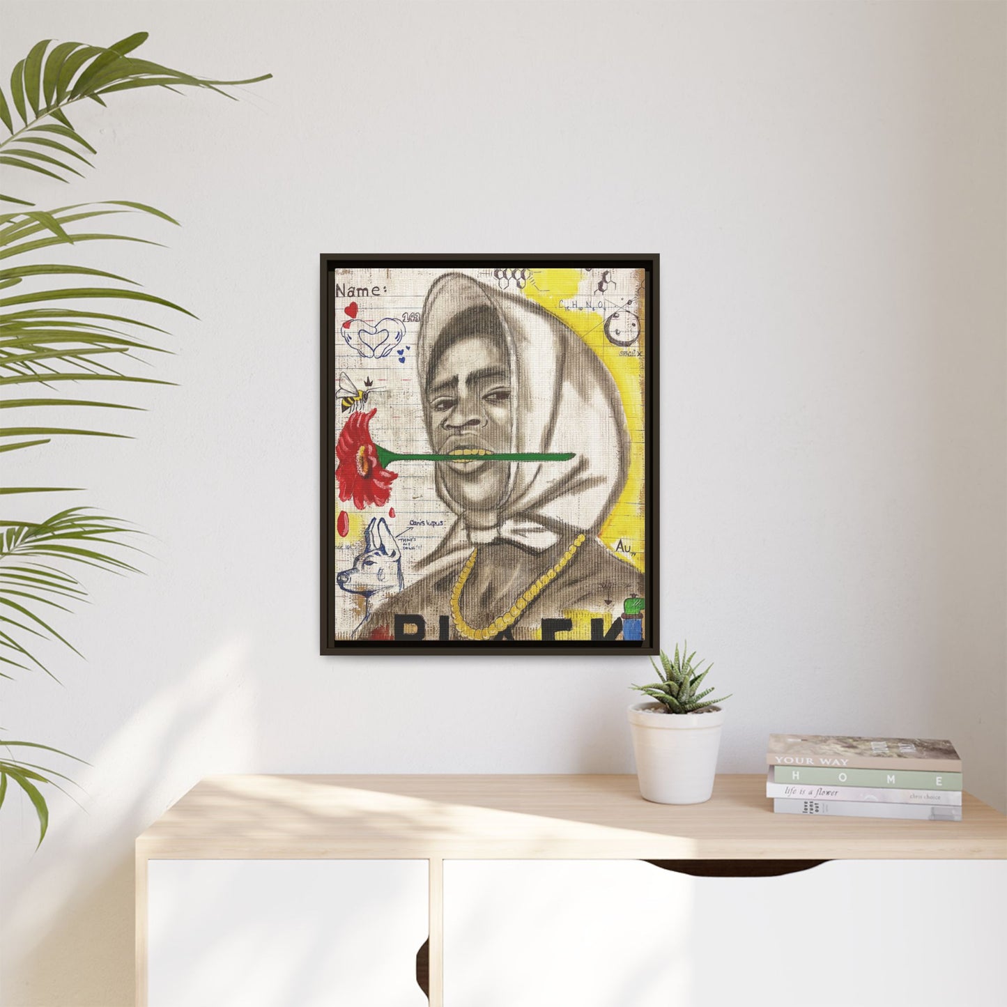 Gold In My Mouth -Framed Matte Canvas Art