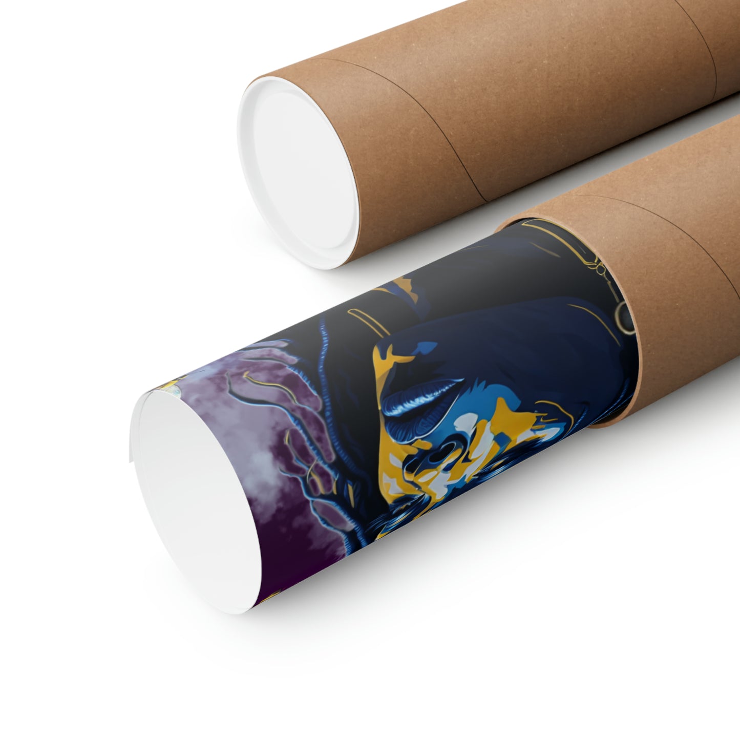 New Type Violet Matte Vertical Posters