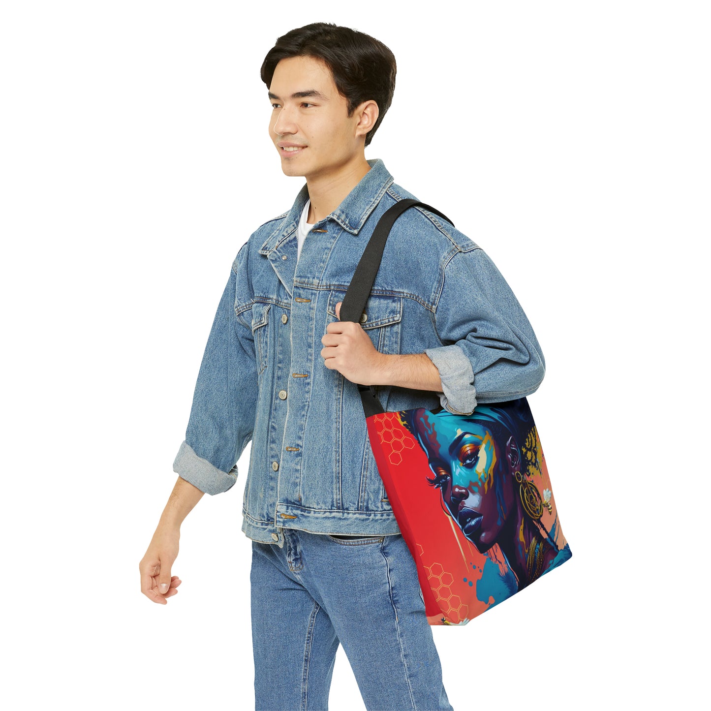 New Type Red Adjustable Tote Bag (AOP)