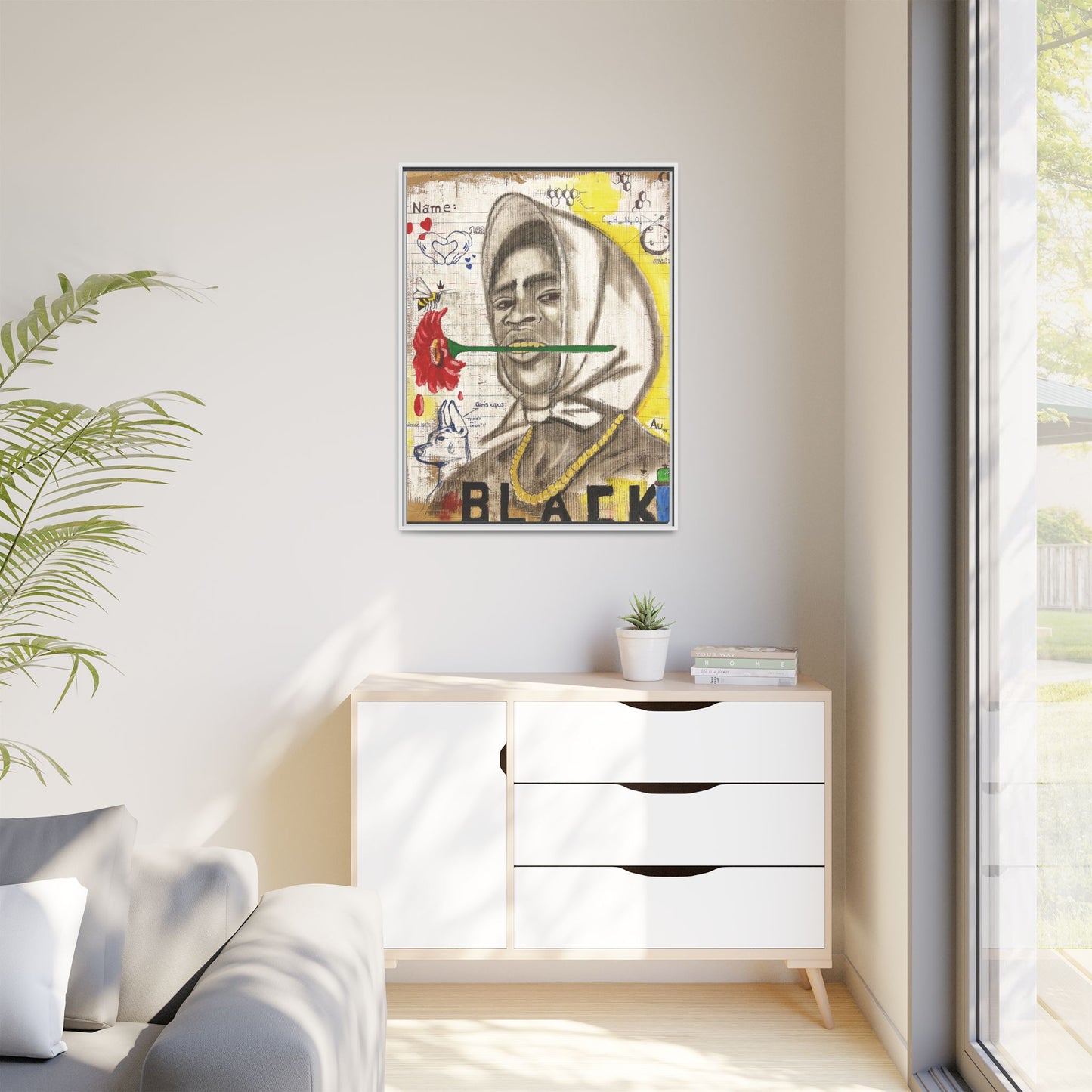 Gold In My Mouth -Framed Matte Canvas Art