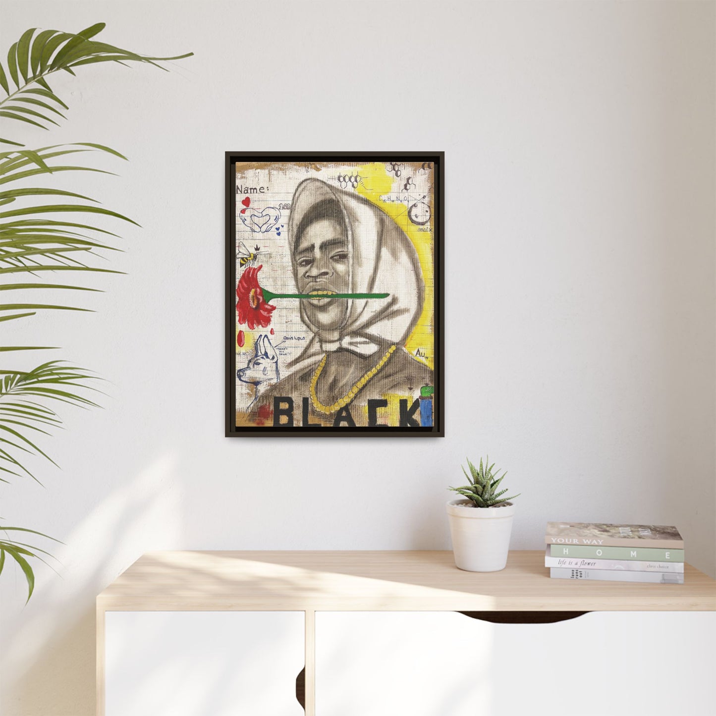 Gold In My Mouth -Framed Matte Canvas Art