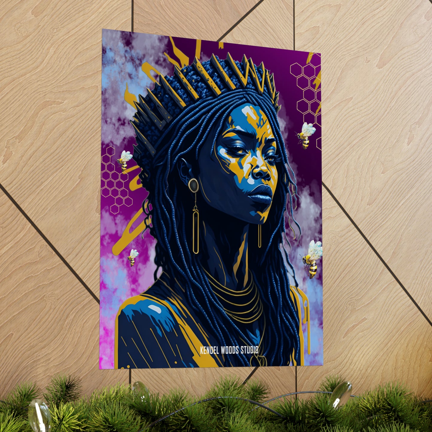 New Type Violet Matte Vertical Posters