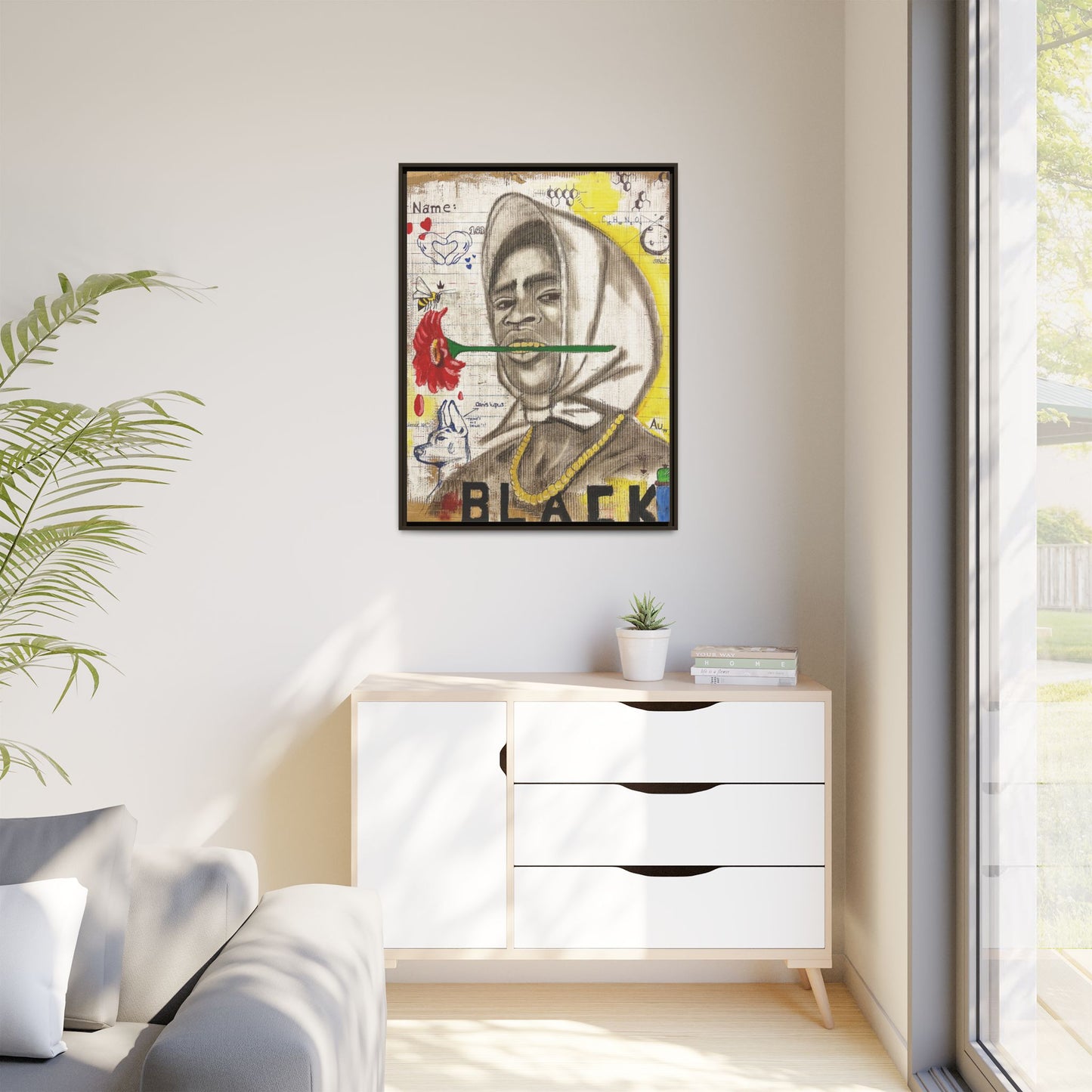 Gold In My Mouth -Framed Matte Canvas Art