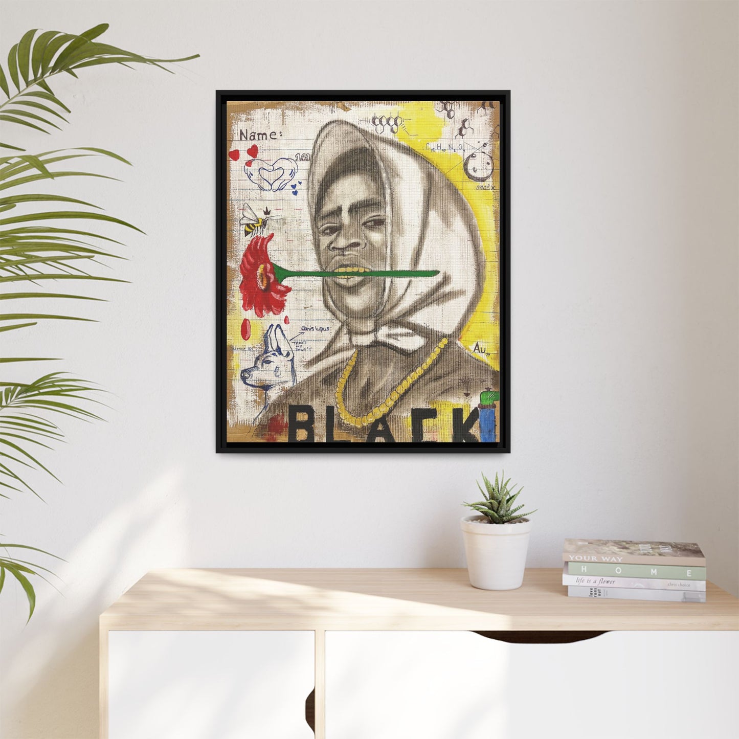 Gold In My Mouth -Framed Matte Canvas Art