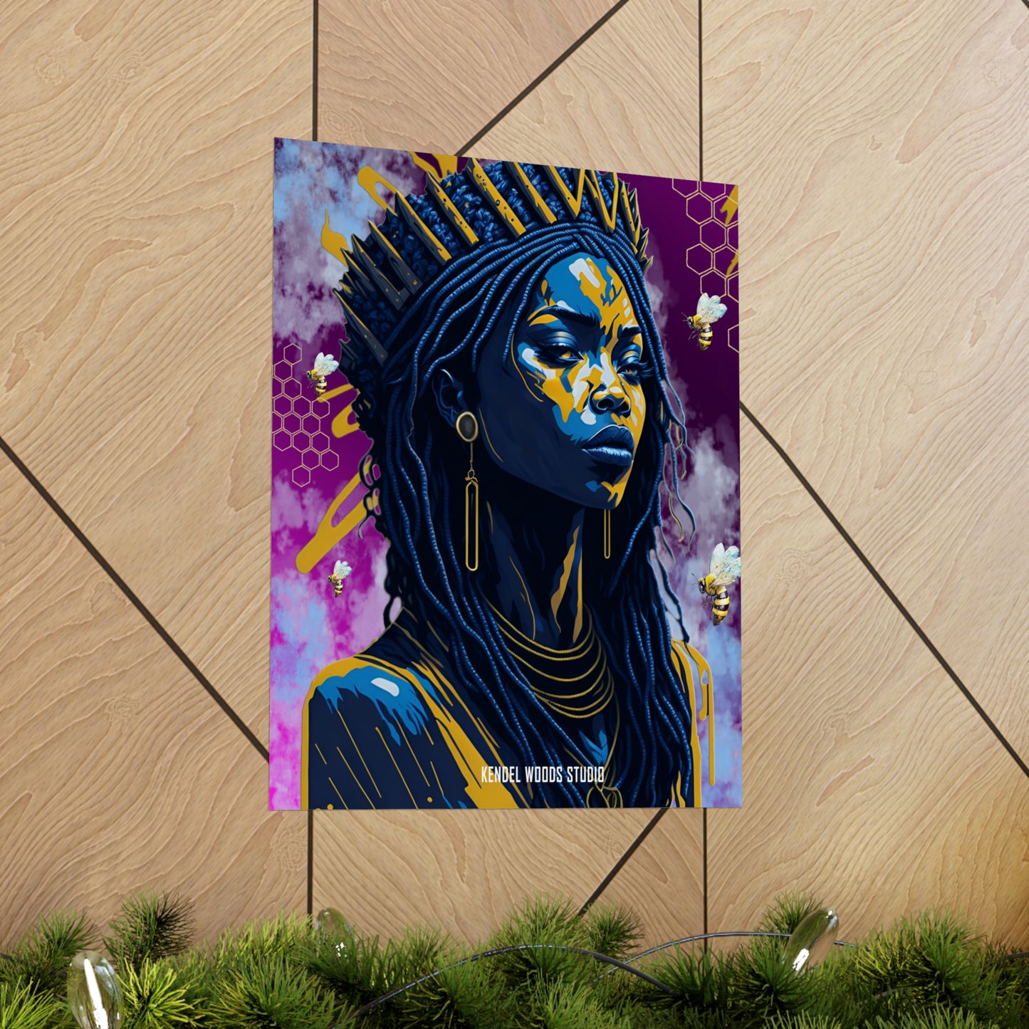 New Type Violet Matte Vertical Posters