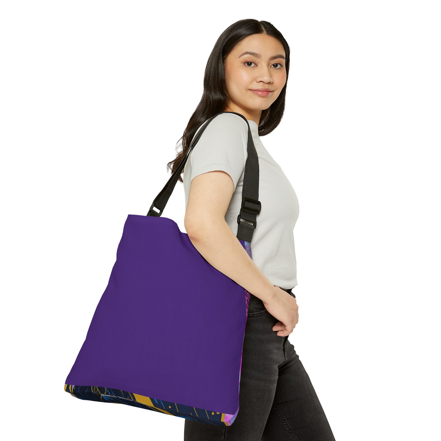 New Type Violet Adjustable Tote Bag (AOP)