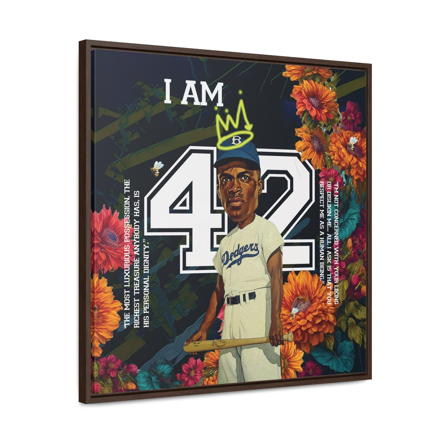 'I AM 42' Framed Canvas Wrap