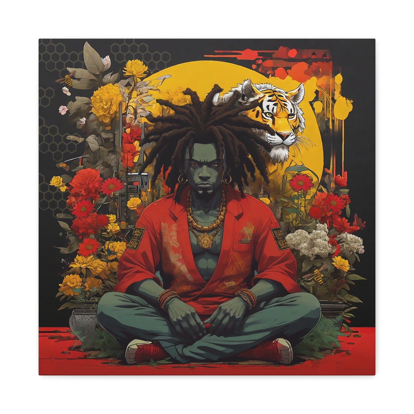 AfroBotRai " Meditation" Canvas Gallery Wraps
