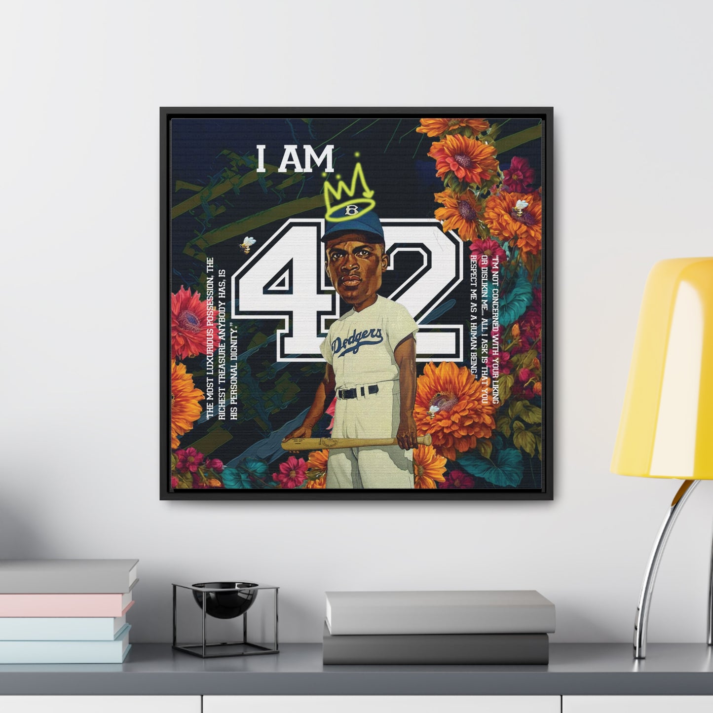 'I AM 42' Framed Canvas Wrap