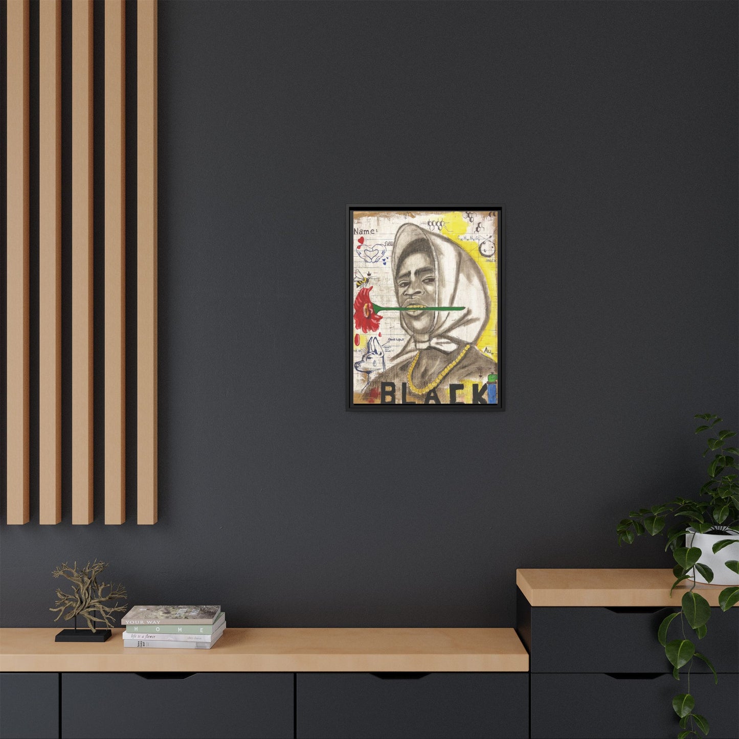 Gold In My Mouth -Framed Matte Canvas Art