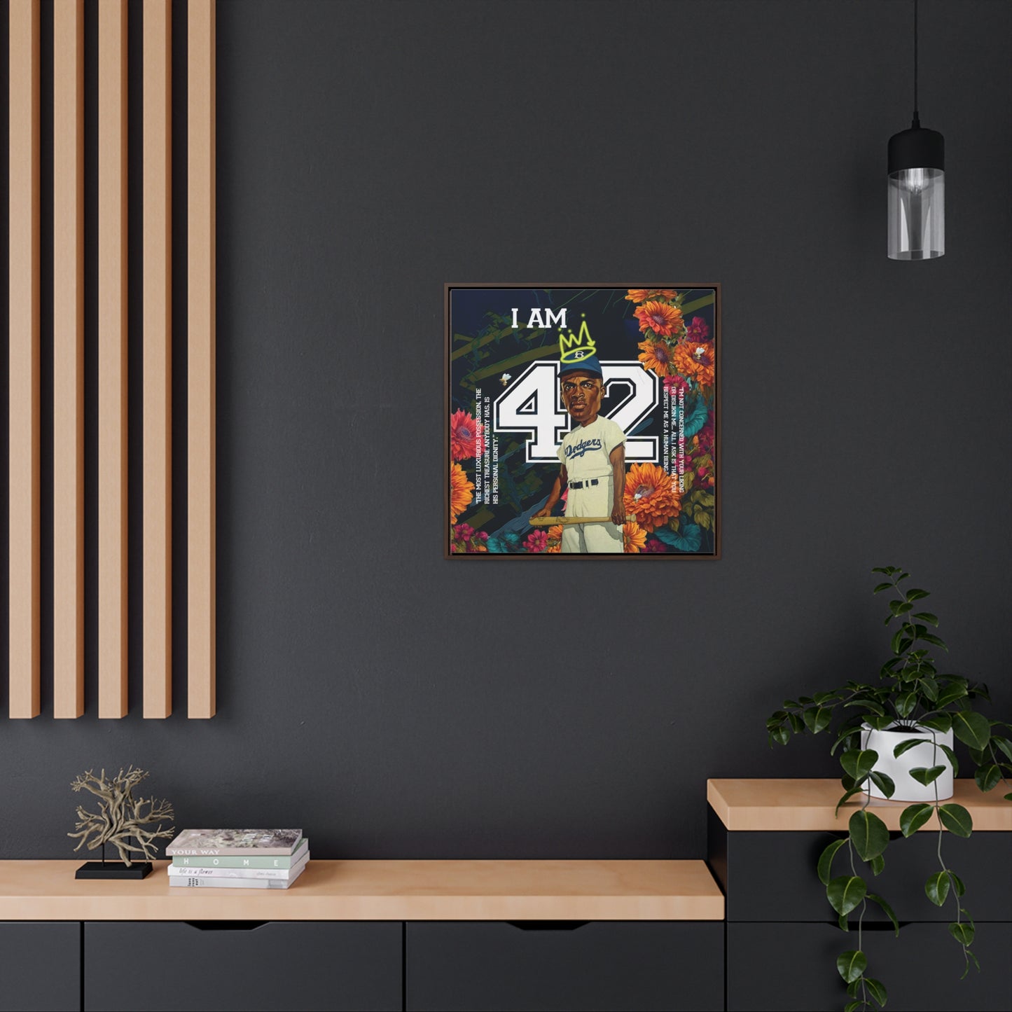 'I AM 42' Framed Canvas Wrap