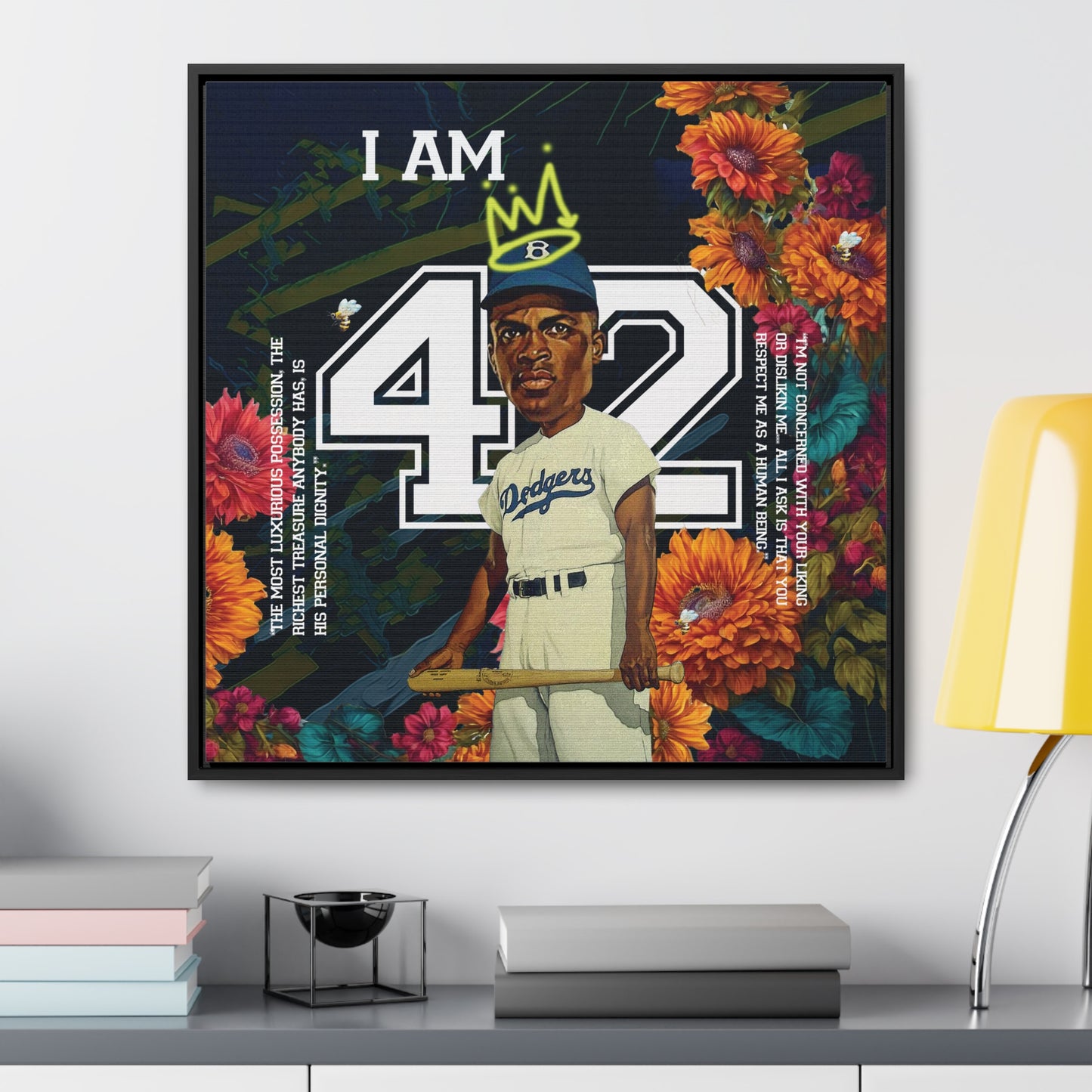 'I AM 42' Framed Canvas Wrap