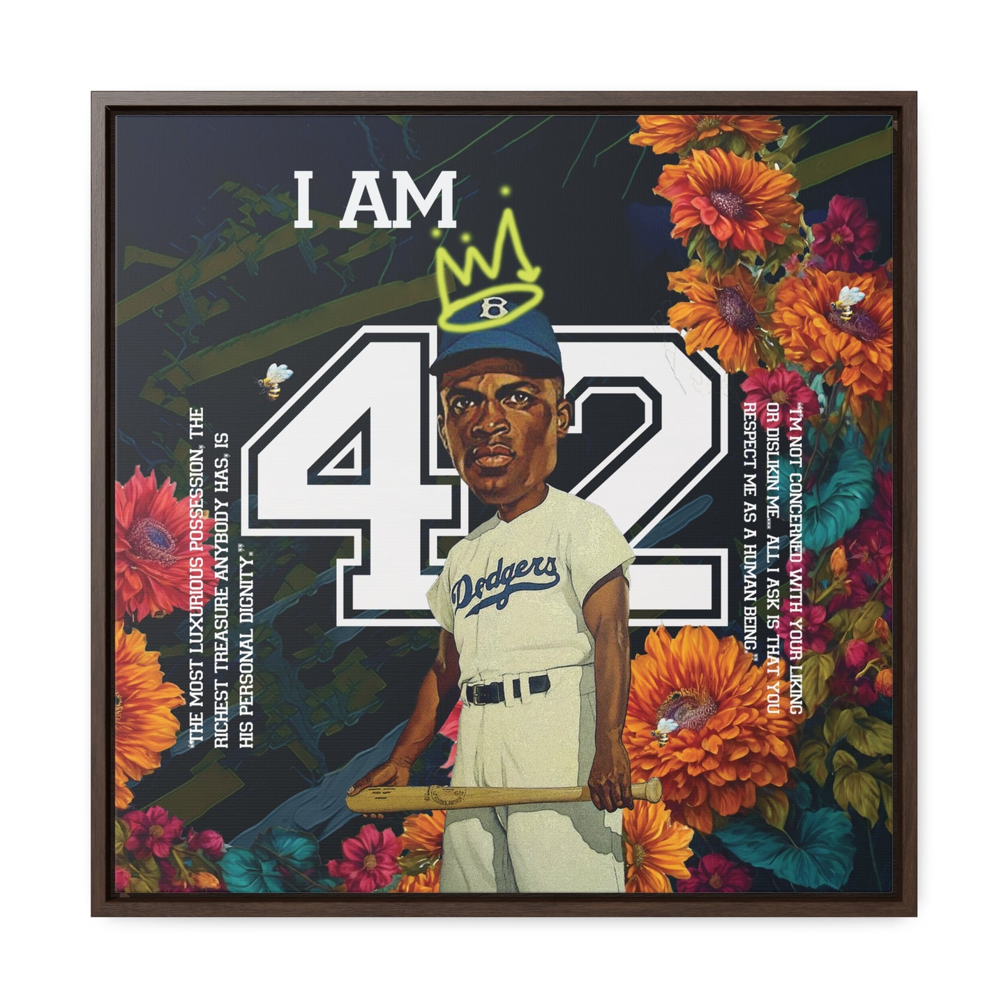 'I AM 42' Framed Canvas Wrap
