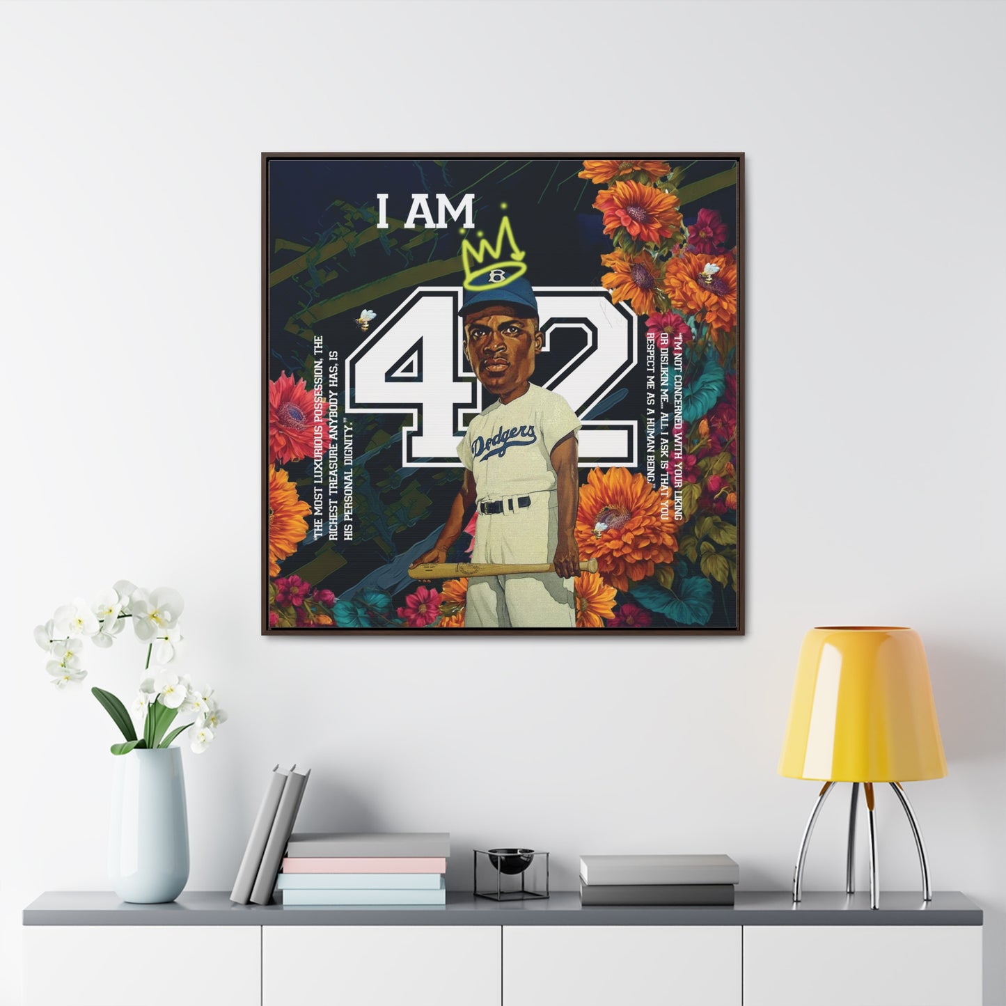 'I AM 42' Framed Canvas Wrap