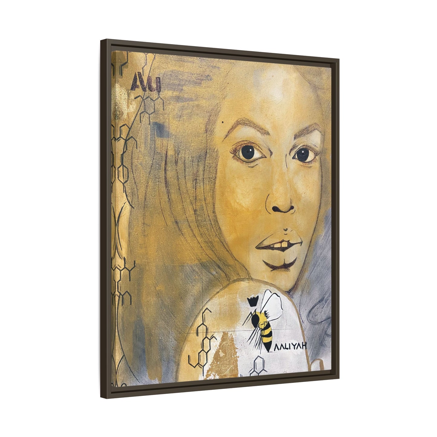 Aaliyah -Multi-Color Framed Matte Canvas
