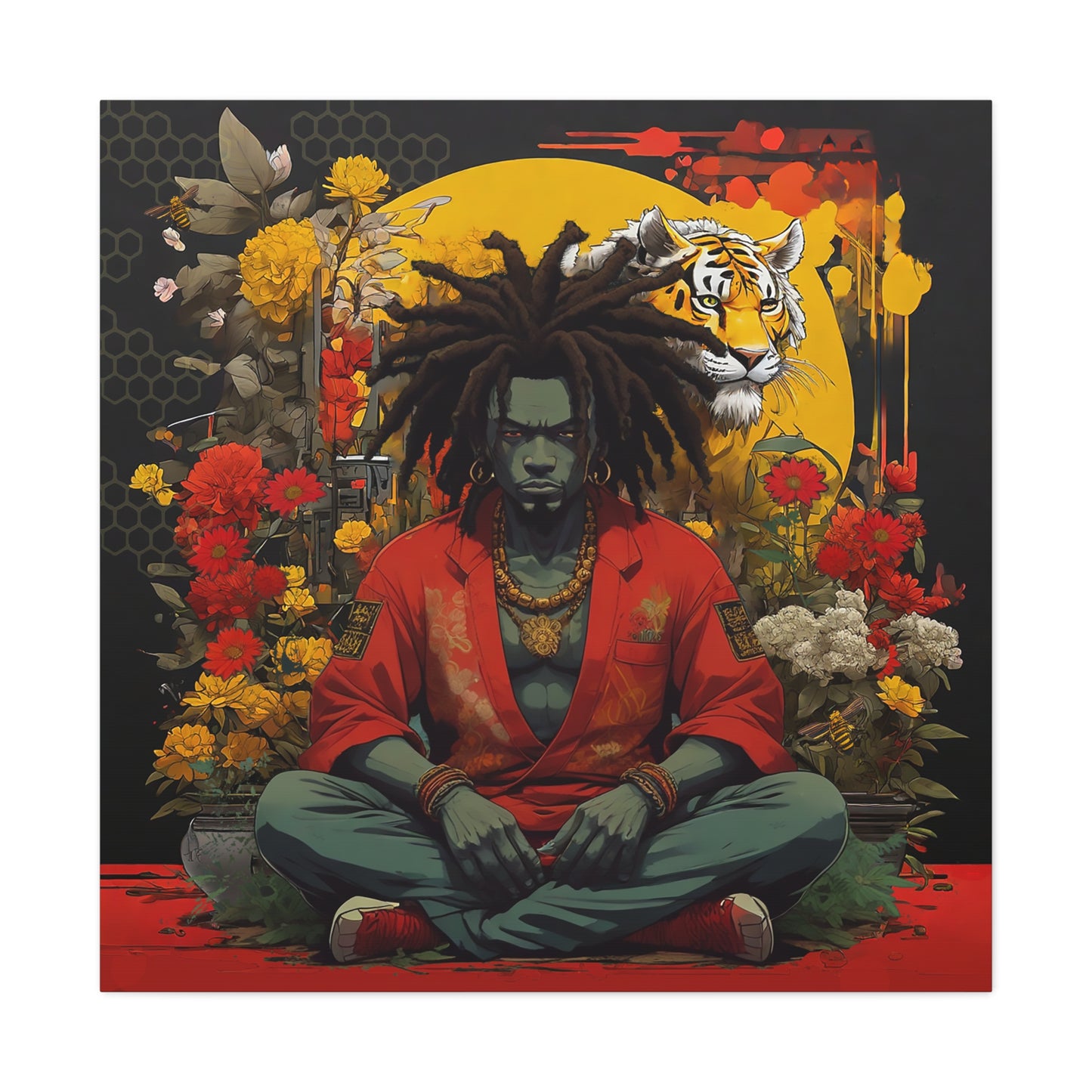 AfroBotRai " Meditation" Canvas Gallery Wraps