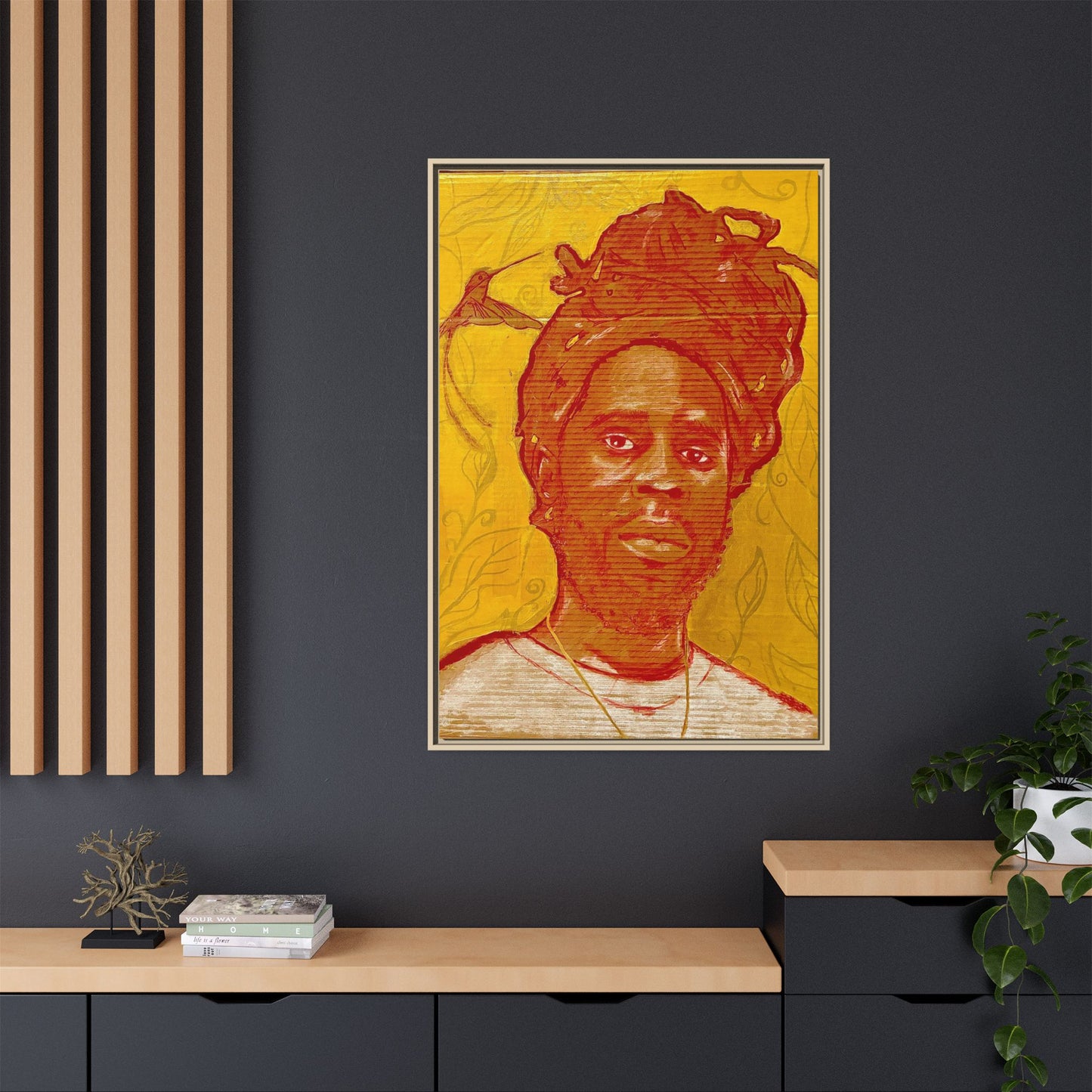 Chronixx "Eternal Light"- Framed Matte Canvas Portrait — Red Pencil &24k goldleaf Chronixx Art Print