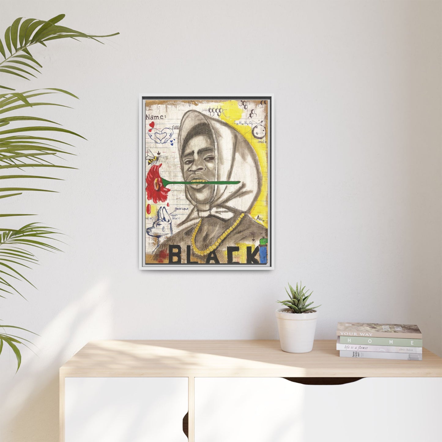 Gold In My Mouth -Framed Matte Canvas Art